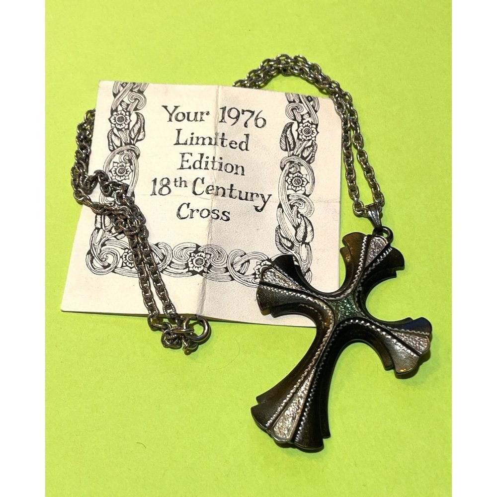 Vintage Sarah Coventry 18th century Limited Edition, 1976 Silver-tone Cross